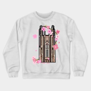 Wellesley College Galen Stone Tower Flowers Crewneck Sweatshirt